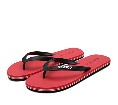CnRng - Punta Abierta de Sintético Adultos Unisex, Color Rojo, Talla 41 EU