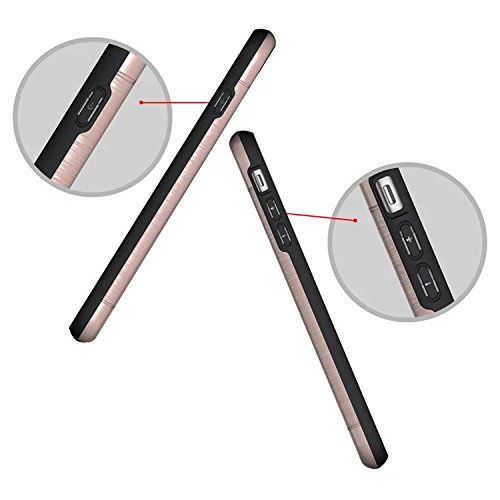 iPhone 7 Plus Hülle, Nakeey Tasche Schutzhülle Card Slots Cover Bumper Protection Hybrid Stand Handyhülle Hülle Ständer For iPhone 7 Plus 5.5″,Rose Gold - 6