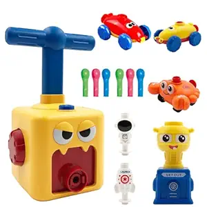 Hunk Shopper Balloon Launcher & Powered Car Toy Set Aerodynamic Cars Racers Party Supplies Preschool Educational Science Stem Toys with Manual Balloon Pump for Kids Boys Girls 3 Pluse Classroom