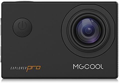 MGCOOL Explorer Pro 4K Sport Action Camera 16MP WiFi, 1080P HD Camcorder 30M Waterproof Camera, 170° "Sharkeye" Wide-Angel Lens, 2.0 Inch LCD Screen, Rechargeable 1050mAh Batteries and Mounting Accessories Kits for Bike, Motorcycle, Diving, Climbing (Black)