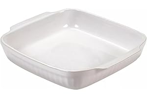 Guardini, Ceramica, Fuente para Horno Cuadrada Chica de 18x16cm, Material: Cerámica. Color Blanco.