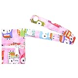 Baby Kleinkind Wasserdichtem Reißverschluss Wiederverwendbare Stoff Windel Tasche w / bunte Eulen Muster Rosa - 3