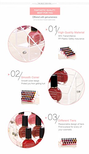 ZJchao Nagellack Display Ständer Acryl Nagellackständer Regal Anzeige 3-6 Etagen (3 Etagen) - 5