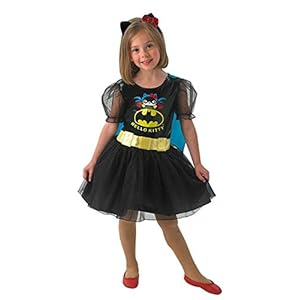 DISBACANAL Disfraz Batgirl Hello Kitty Infantil – Único, 3-4 años
