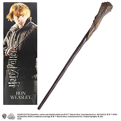 Noble Collection La Collection Noble de Ron Weasley, Baguette en PVC et Signet prismatique