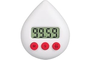 PUUPAA Digitale Duschuhr mit Timer Wasserdicht Duschuhr Timer Energiesparend Home Uhr Timer mit Alarm Digital Dusche Timer Dusche Uhr - Weiß