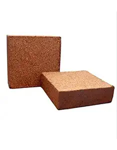 Purna Organics Cocopeat Brick 1.3 Kg(650gms X 2 Block) - Expands Upto 18 Ltrs of Cocopeat Powder