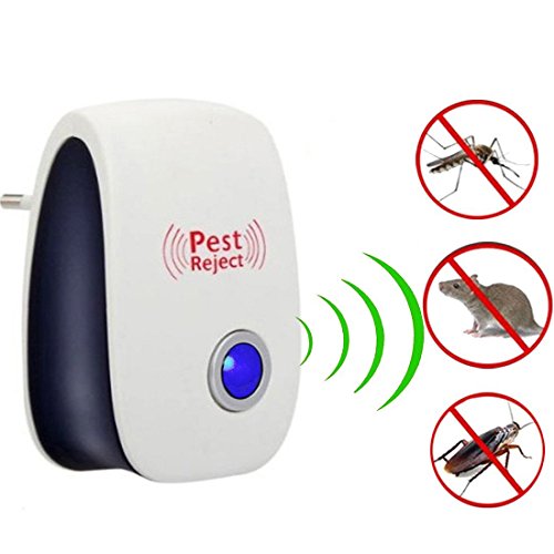 Mächtig Ultraschall Schädlingsbekämpfer Ideal Innen Electro Magnetic Pest Ablehnen Laufwerk Insekt Rejector für Moskitos Mäuse Kakerlaken Nagetiere Ameisen Schaben Spinnen Midge Rat (1)