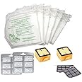 SACCHETTI FOLLETTO VORWERK VK135 vk136 KIT 12 SACCHI 12 PROFUMI 4 FILTRI F24