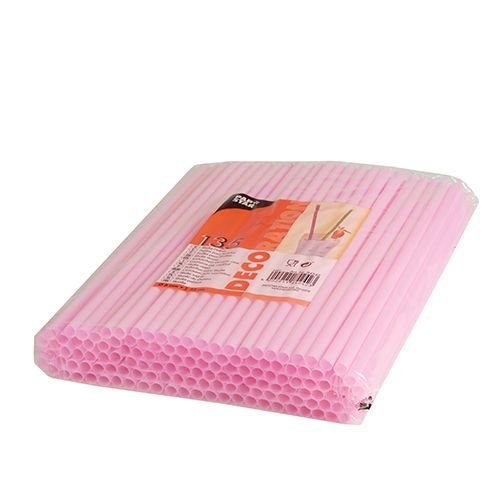 135 Shake-Halme Ø 8 mm, 25 cm rosa „pearly“ 84242 Papstar Trinkhalme - 3
