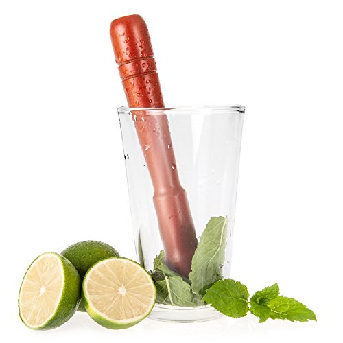 Savisto Premium Cocktail Set mit Boston Cocktail Schüttelbecher, Glas, Rezeptbuch mit 500 Rezepten, 25ml & 50ml Messbecher, gedrehtem Barlöffel, Sieb, Holzstössel, & Elegante Geschenkbox - 7