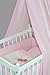 KOKO- Baby | swinging cradle | crib | "KARLA" | white | wooden | complete set | design: bear rose