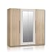 Produktbild Unbekannt Kleiderschrank Helen - Eiche Sonoma - Spiegel - 228 cm