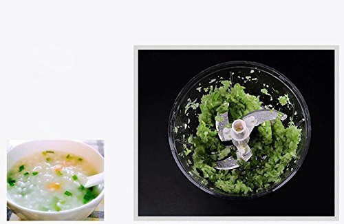 Anding Mini Manuelle Küchenmaschine Pull Hand Gemüse Chopper / Fleischwolf / Blender Chop Obst, Gemüse, Nüsse, Kräuter, Pesto, Coleslaw, Püree etc - 6