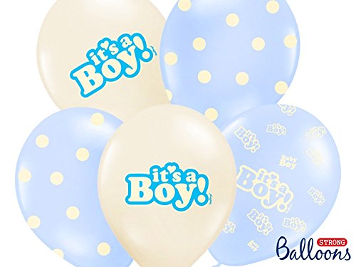 NEU 67 Teile Baby Shower Deko Set Storch Hellblau 16 Personen - 4