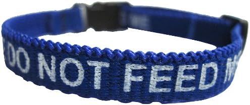 Please Do Not Feed Me Collar Blue