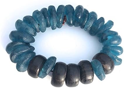 Ethnos Barcelona - Ebony bracelet and recycled glasses