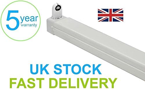 T8 4ft 1200mm Single LED Ready Indoor Batten Fitting Fixture - LED Tube Not Included