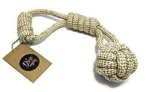 The Pets Company Natural Ball Tug Rope Chew Dog Toy, 12 inches