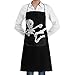 Produktbild Jxrodekz Men & Women Long Aprons Skull Skeleton Kung Fu Tea Shop Sleeveless Anti-Fouling Overalls with Pocket