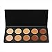 VALUE MAKERS Ultra 10 Colour Cream Contour Kit - Contour Palette - Contouring Kits - Makeup Cream Contour Palette - Professional Make Up Foundation Palette - Cosmetics Tool Palette - Blemish Concealer Palette + Make Up Powder Blusher Foundation Brush Free (10 Color+Brush)