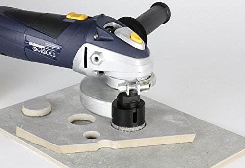 Amboss Diamant Fliesenbohrer-/Bohrkronen-Set 6 tlg. (Ø 20-68 mm) – Lochsägen für Fliesen/Granit/Feinsteinzeug mit M14-Gewinde für Winkelschleifer - 6