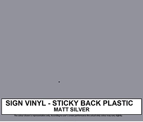 10 Metre x 610MM Roll of MATT SILVER Sticky Back Plastic Self Adhesive Vinyl Sign Making Quality. This product is available in 33 colours GLOSS or MATT finish. Like Fablon. Suit Wall Art