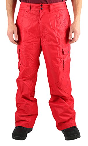 Two Bare Feet Men's Blizzard, Pantalones de esquí para Hacer Snowboard, Ventisca, Hombre, Color Fire Red, tamaño L