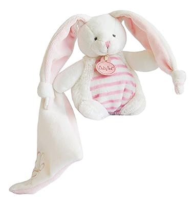 Baby nat' Les Tendres Doudou Pantin Forme Lapin Rose Petit Modèle