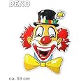 3D Clown Wandbild Für Karneval & Kindergeburtstag – Bunt, Ca. 30 Cm Hoch – Lustige Party-Deko