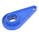 Material: de plástico, goma El agua del grifo de plástico aireador del grifo Llave Llave de la herramienta 18 mm diámetro del agujero azul