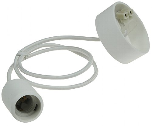 Preisvergleich Produktbild Lissek E27 Silikon Lampenaufhängung Rubber Fassung Glühbirne Lampenkabel Pendelleuchte Lampenfassung DIY Lampenhalter Lampensockel (weiß)