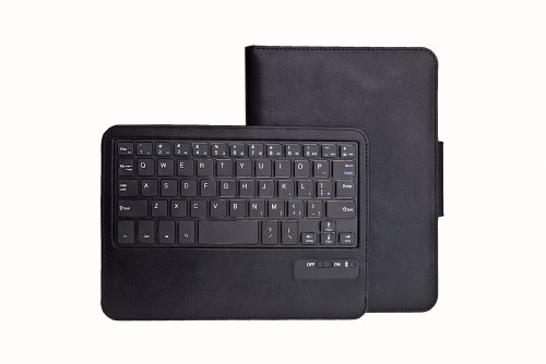 MoKo Google New Nexus 7 FHD 2nd Gen Hülle – Wireless Bluetooth Keyboard Tastatur Smart Case Hülle mit Abnehmbarer und Auto Sleep / Wake für Google Nexus 7 2 2013 Tablet, Schwarz - 7
