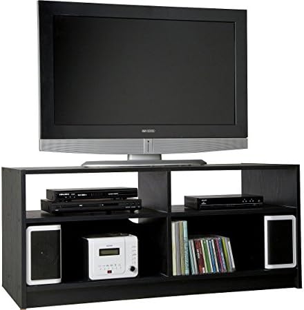 High Quality Maine Black 2 Shelves Modular TV Unit