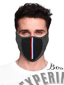 Acceptive's Fashions Bike Riding and Cycling Anti Pollution Dust Sun Protection Half Ninja Face Cover Mask (Dark Grey)