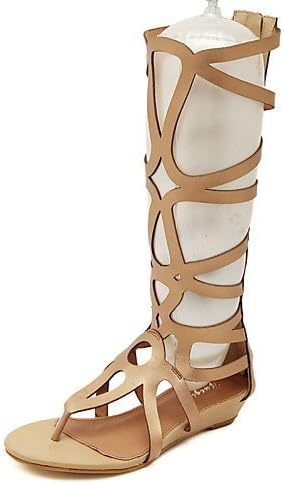 ShangYi Women's Shoes Low Heel Gladiator / Open Toe Sandals Casual Black / Gold , golden-us8.5 / eu39 / uk6.5 / cn40 , golden-us8.5 / eu39 / uk6.5 / cn40