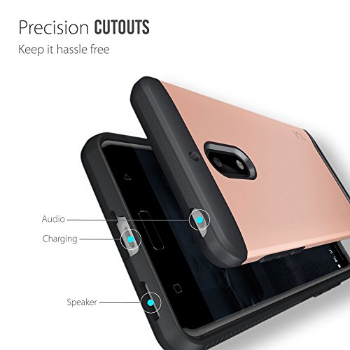 Nokia 6 Funda  Caja protectora TUDIA MERGE TAREA PESADA Protecci  n EXTREME de doble capa para Nokia 6  Oro Rosa 