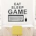 Produktbild Kinderzimmer Wandaufkleber Eat Sleep Game Gaming Zitat Wandtattoo Pc Tastatur Maus Controller Gamer Spielzimmer Junge Schlafzimmer Dekor 41X42 cm