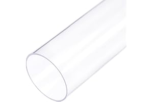 DMiotech ID 30mm OD 32m,0.4m Longueur PVC Transparent Plastique Tube Dur Rond Tube pour Tuyau Eau