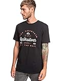 Cuello redondo, serigrafía estampada en el pecho y etiqueta quiksilver