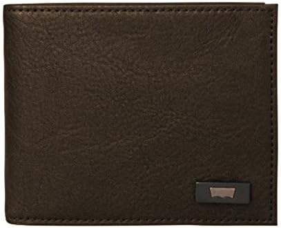 Mens Levis Fashion Leather Bi-Fold Wallet - 224664 Brown