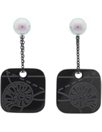 MISAKI pendiente mujer Negro Fossile qcrefossile