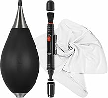 Rollei Objektivreinigungs Set - Blasebalg, Lenspen und Mikrofasertuch zur professionellen Objektivreinigung