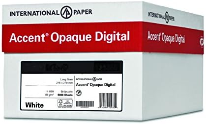 Accent Opaque Digital Inkjet with ImageLok Technology, White, 28lb / 70lb, 12 x 18, 95 Bright, 2,000 Sheets / 4 Ream Case, Made In The USA