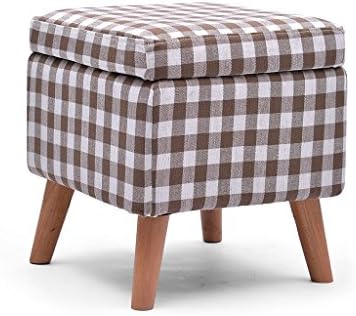 Stool, Solid wood Change the shoe stool Storage stool Stool Sofa stool Tea table stool Cloth Dressing stool Storage stool Long 40 × wide 40 × high 42cm ( Color : #5 )