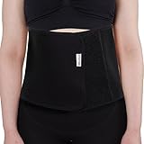 Stützende Bauchbinde-Bauchband-Bauchgürtel nach Geburt-Schwangerschaft-Kaiserschnitt mit stufenlos verstellbarem Klettverschluss, Schwarz, Weiß oder Beige von HERZMUTTER (3000)