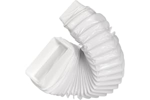 EUROPLAST 110 x 55 mm 50 cm / 4 x 2 cale 20 cali długość prostokątny elastyczny wąż kanałowy - białe plastikowe wygięcie PCW