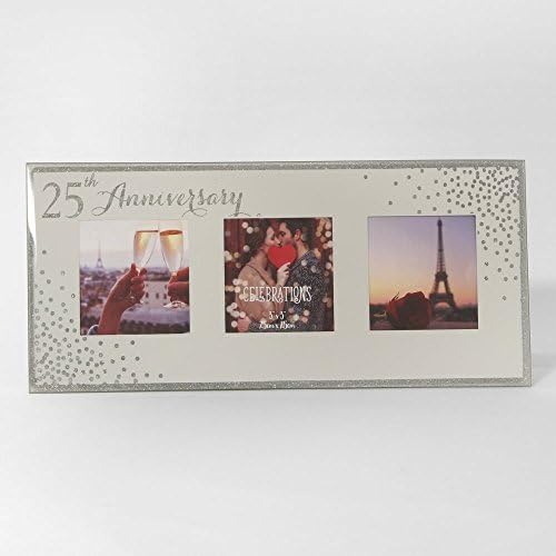 25th Silver Wedding Anniversary Multi Photo Frame New Boxed