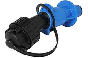 ‎HÜNERSDORFF hünersdorff Einfüllhilfe für Kanister mit DIN 40-Verschraubungen, HD-PE, mit Überwurfmutter und Adapter auf Verschluss, schwarz/hellblau