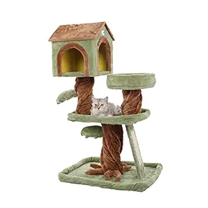 Emily Pets Cat Tree Jungle House Extra Large Multi-Level Cat 43